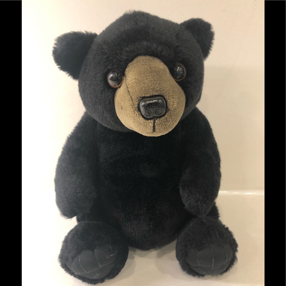 Fiesta Plush Stuffed Animal Black Bear Adorable 10" Sitting - Super Soft!